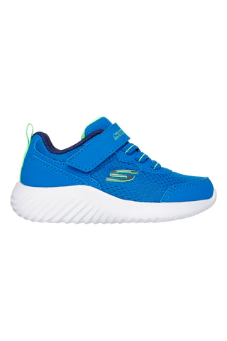 Modri športni copati z nastavljivim zapiranjem in lahkim podplatom Skechers Bounder Techrox za otroke