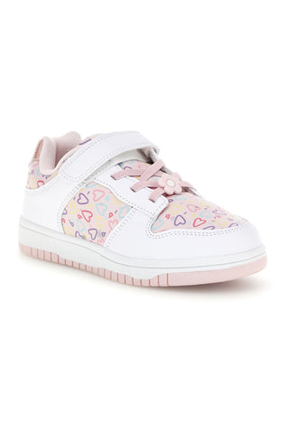 Sneakers rosa con cuori multicolor Pitt kids K251309