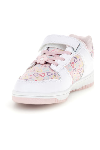Sneakers rosa con cuori multicolor Pitt kids K251309