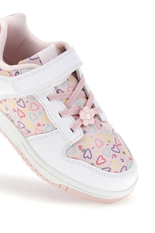 Sneakers rosa con cuori multicolor Pitt kids K251309