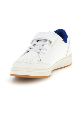 Bele športne copate s trakovi in modrimi vložki Mkids MJ6006