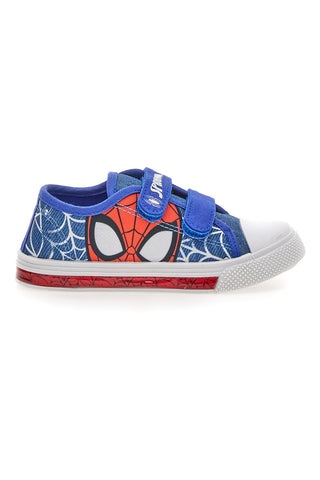 Modri čevlji iz blaga z lučkami in trakovi Spiderman R1310638T