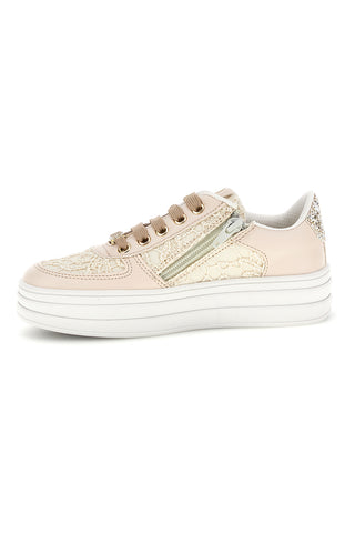 Bež superge z rožami in podplatom Laura Biagiotti L9952C9761