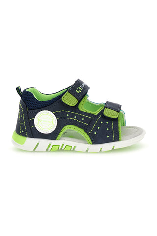 Modro-zeleni sandali Superga z naramnicami S83U507