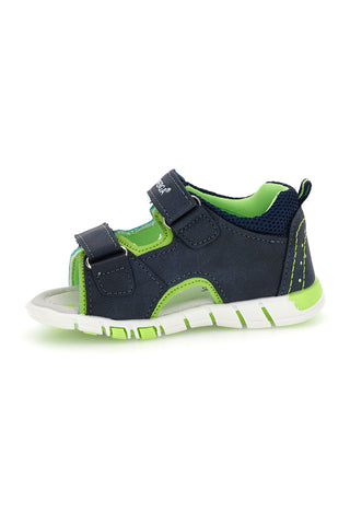 Modro-zeleni sandali Superga z naramnicami S83U507