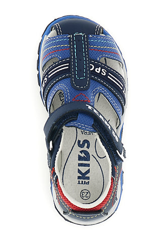 Modri sandali z zapenjanjem na trak Pitt kids 15110