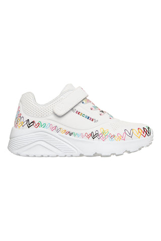 Bele superge s platformo Skechers Uno Lite Heart Craze