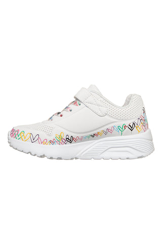 Bele superge s platformo Skechers Uno Lite Heart Craze