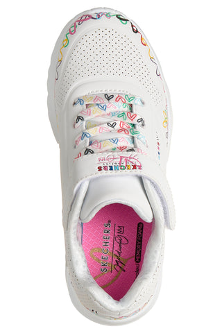 Bele superge s platformo Skechers Uno Lite Heart Craze