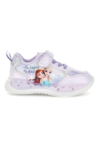 Lilaste superge z lučkami, zadrgo in potiskom Elsa in Anna iz filma Frozen D16346