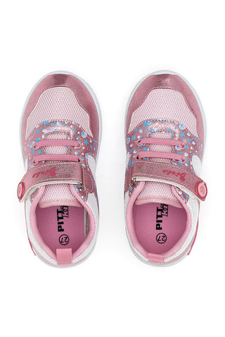 Roza in bele otroške superge Pitt Kids 2187