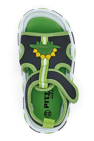 Sandalji Primi Passi sivi in zeleni Pitt Kids 2635