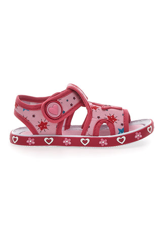 Roza sandali iz tkanine Pitt Kids 2870