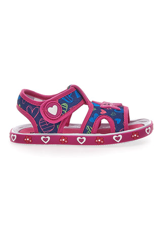 Modri in fuksijevi sandali iz tkanine Pitt Kids 2870
