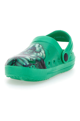 Zelene gumijaste copate Disney Hulk 1010174