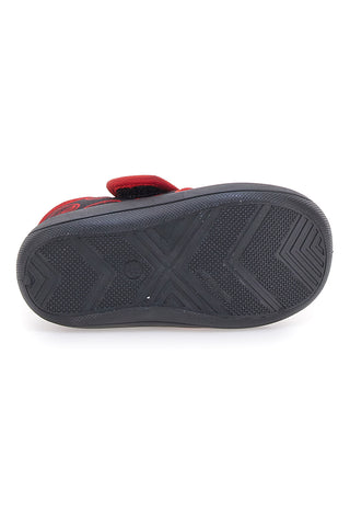 Rdeče in črne copate z velcro zaponko SPIDERMAN M07327