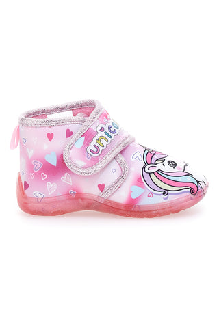 Roza čevlji za prve korake z motivom Unicorn Disney S8010096T