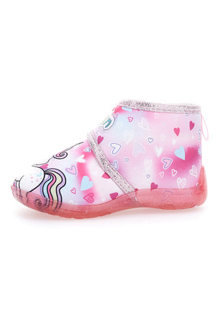 Roza čevlji za prve korake z motivom Unicorn Disney S8010096T