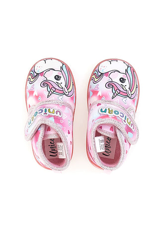Roza čevlji za prve korake z motivom Unicorn Disney S8010096T