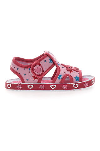 Fuksijeve sandale iz tkanine Pitt Kids PK2871A