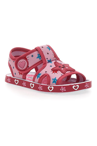 Fuksijeve sandale iz tkanine Pitt Kids PK2871A