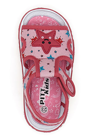 Fuksijeve sandale iz tkanine Pitt Kids PK2871A