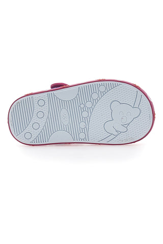 Modri in fuksijevi sandali za prve korake iz tkanine Pitt Kids PK2871B