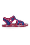 Modri in fuksijevi sandali iz tkanine Pitt Kids PK2871B