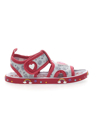 Sandali Primi Passi beli in roza z odprtim prstom PITT KIDS PK2406A