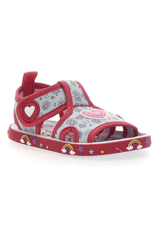 Sandali Primi Passi beli in roza z odprtim prstom PITT KIDS PK2406A