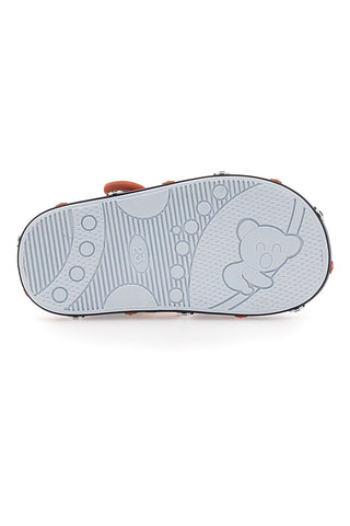 Sandali Primi Passi Navy in Arancione z medvedkom in avtomobilčkom Pitt Kids PK2636B