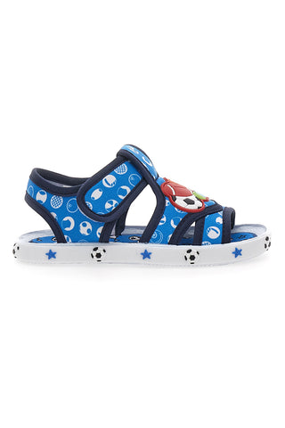 Sandali Primi Passi Azzurri z žogami Pitt Kids PK2758A