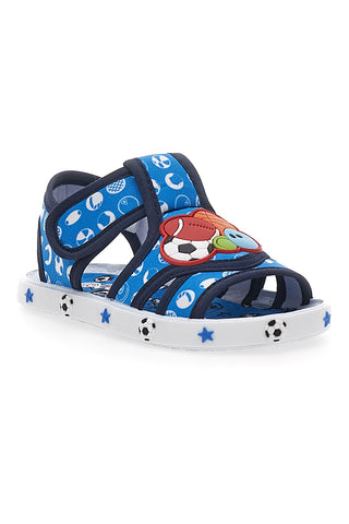 Sandali Primi Passi Azzurri z žogami Pitt Kids PK2758A