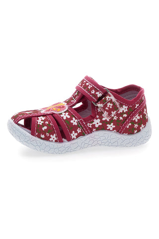 Mehke rdeče sandale z metulji in velcro trakom PITT KIDS PK2876A