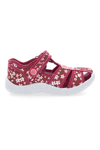 Mehke roza sandale z metuljem in velcro trakom PITT KIDS PK3904A