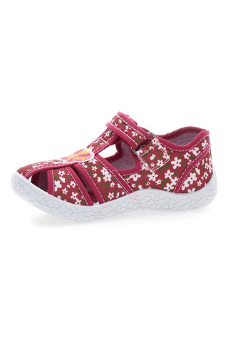 Mehke roza sandale z metuljem in velcro trakom PITT KIDS PK3904A