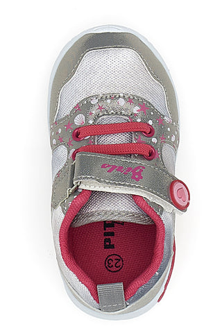 Superge za prve korake srebrne Pitt Kids PK2186A