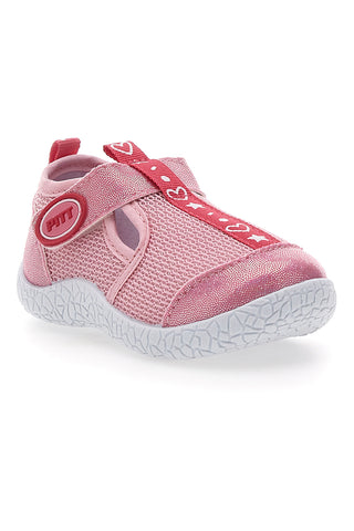 Čevlji Primi Passi Rosa z belimi srčki PITT KIDS PK1100A