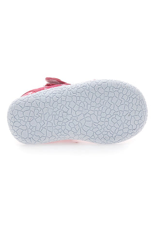 Sandali za prve korake Rosa Morbidi z rožicami in velcro trakom PITT KIDS PK2877A