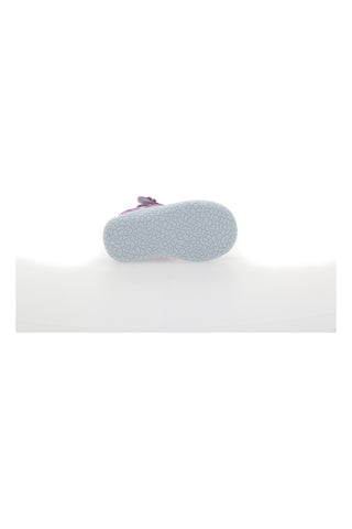 Mehke vijolične sandale z rožicami in velcro trakom PITT KIDS PK2876A