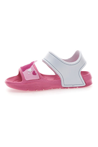 Roza in bele sandale z zaponko Unicorn S8010071