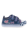 Modre denim superge s srčki in napisom PITT KIDS 224275