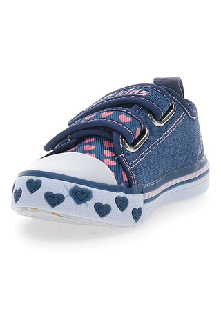 Modre denim superge s srčki in napisom PITT KIDS 224275