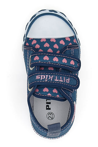 Modre denim superge s srčki in napisom PITT KIDS 224275