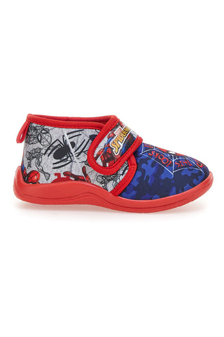 Rdeče in modre copate s potiskom Spidermana in zapenjanjem na velcro Spiderman R1310311T01