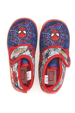 Rdeče in modre copate s potiskom Spidermana in zapenjanjem na velcro Spiderman R1310311T01