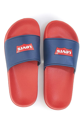 Rdeči in modri copati za bazen Levi's