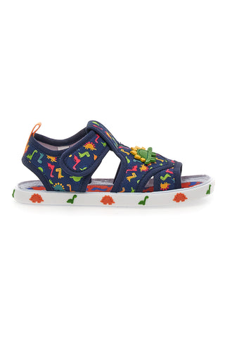 Modri sandali s pisanimi dinozavri Pitt kids PK2429A