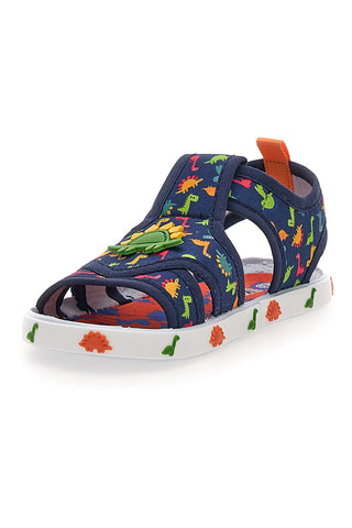 Modri sandali s pisanimi dinozavri Pitt kids PK2429A