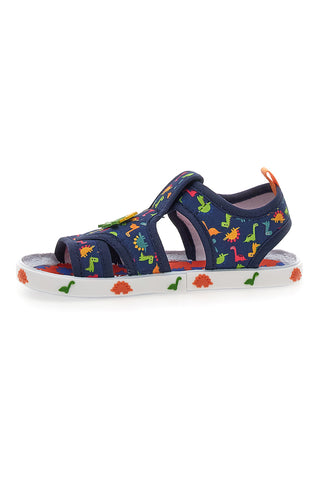 Modri sandali s pisanimi dinozavri Pitt kids PK2429A